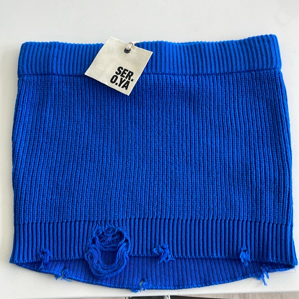 Royal Blue Mini Skirt